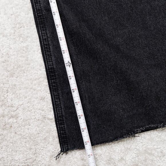 Dressed in LaLa Effortlessly Cool Wide Leg Denim Throwback Black Womens M 32x31 - Picture 5 of 14